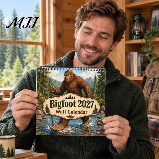 Wall Hanging Calendar Savage 2027, 12-Month Wilderness Art Planner with Spiral Thick Paper Binding, Themed Organizer for Home Studio Ape Monthly