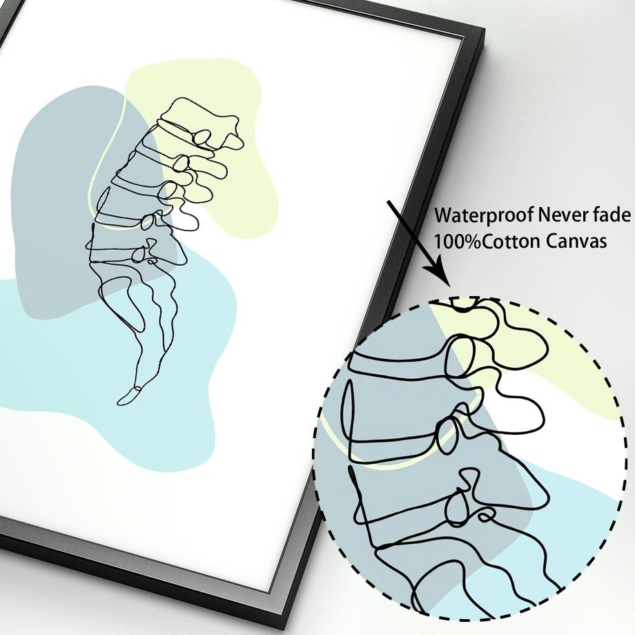 Pósteres e impresiones minimalistas de anatomía abstracta, columna vertebral, pie, Lumbar, sacro, costilla, cuadro sobre lienzo para pared, decoración del hogar para sala de estar