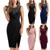 Women's Fashion Color Sleeveless Dress