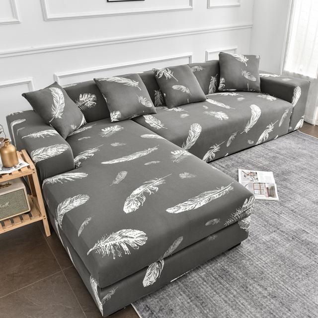 

Новый стиль, чехлы для диванов L-образной формы с принтом, защита для дивана в гостиной, эластичные эластичные чехлы против пыли для углового дивана, чехол Small 90-140cm 1PC