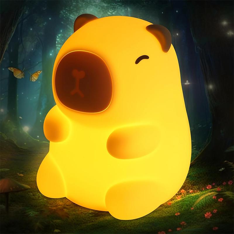 Night Light for Kids, 7 Color Changing BPA-Free Silicone Lamp with Touch Control, Eye Protection, Rechargeable