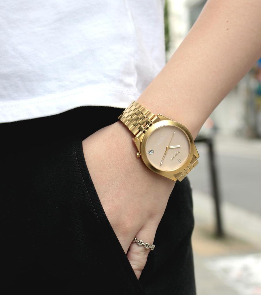 Authorized Distributor [KOMONO] Komono Men's Watch KOM-W4422 RAY Chroma Estate Gold Marshmallow Date