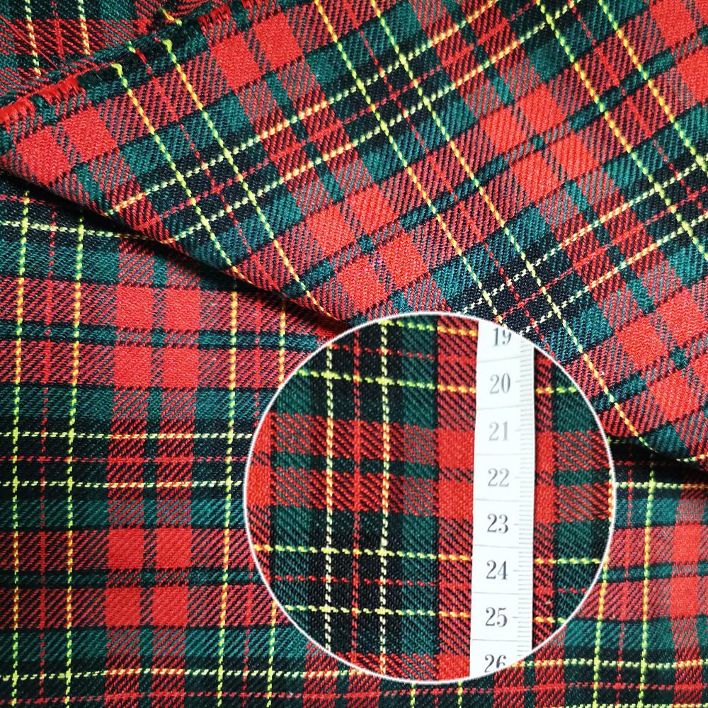 Tessuto a Quadri Scozzesi Classico ed Elegante, Spessore Medio, Poliestere e Cotone, 1-3 Iarde, per Cucire Gonne da Donna, Tessuto Tartan di Designer