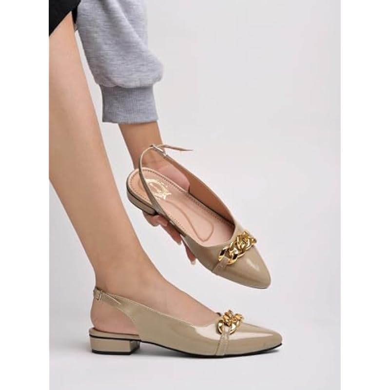 Shoetopia Women S Slip-On Ballet Flats Beige, 3 Uk 3 UK бежевый