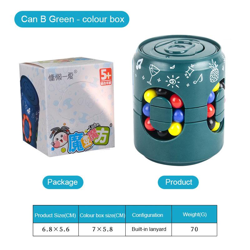 

Magic Bean Can Puzzle Cube, Magic Cube And Fidget Spinner, Rotating Fidget Cube Toy чорний
