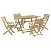 5 Piece Garden Dining Set Solid Acacia Wood