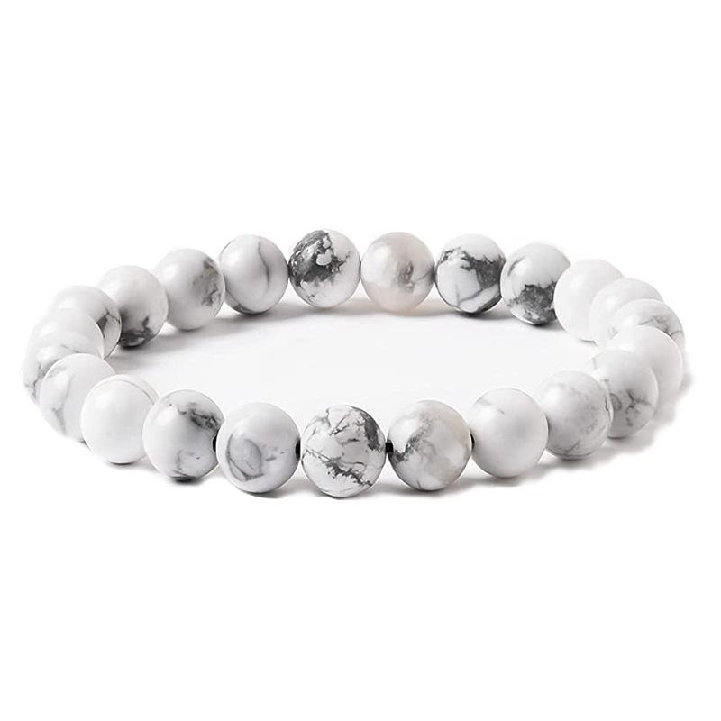 Bracciale in pietra di ossidiana nera naturale che promuove la circolazione sanguigna Rilassa il sollievo dall'ansia Braccialetti per la perdita di peso sani Donna Uomo