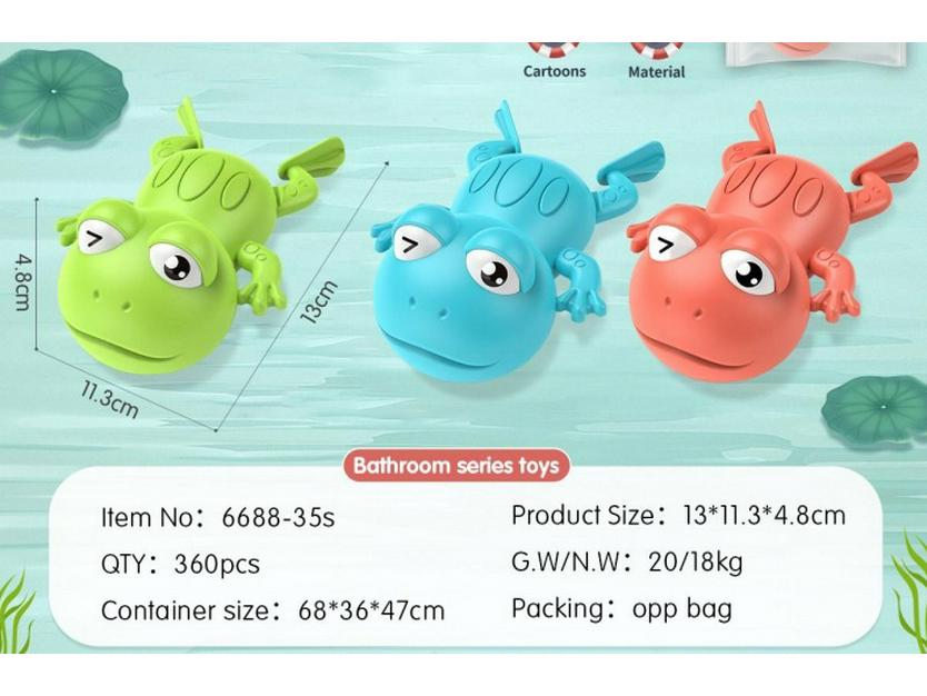 Wind-Up Bath Toys: Yellow Duck & Turtle Clownfish for Kids