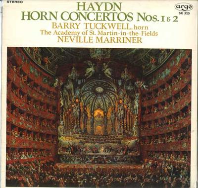 LP Record BARRY TUCKWELL , NEVILLE MARRINER - Haydn: Horn Concerto No. 1 / No. 2, SR525PROMO ARGO Japan Classical Used