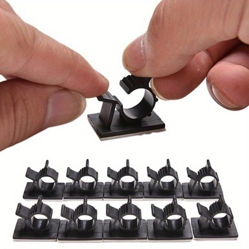 1pcs New Adhesive Backed Nylon Wire Adjustable Cable Clips Clamps Black