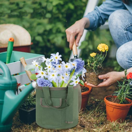 30L Heavy-Duty Waterproof Canvas Tool Storage Bag Large Capacity Garden Tool Tote Easy Carrying Portable Organizer