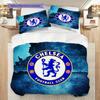 Chelsea Football Club Emblem Display Three-piece Set (1 * Duvet Cover + 2 * Pillowcase, Without Core) 2D Flat Soft and Comfortable