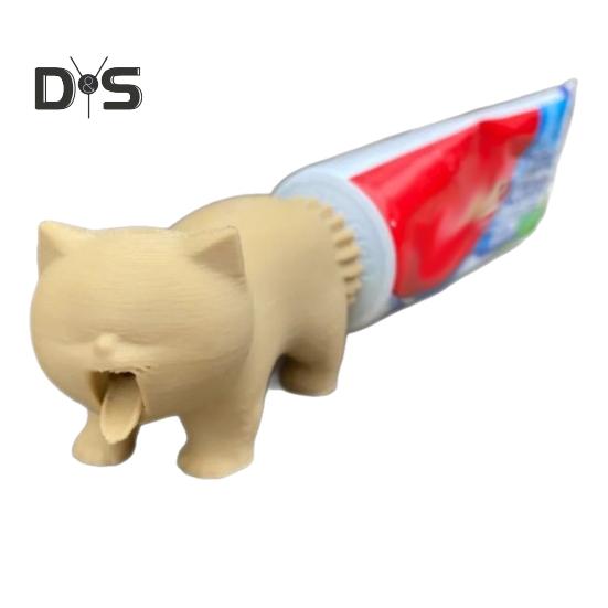 Zahnpasta-Topper mit Katzenmotiv, erbrechende Katzen-Zahnpasta-Kappe, Zahnpasta-Quetscher, Zahnpasta-Spender in Katzenform für Badezimmer-Dekor