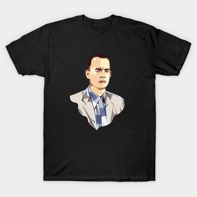 

Men Black Print T-shirt Forrest Gump No-Cut Transfer Paper Print Cotton Tshirt M чорний