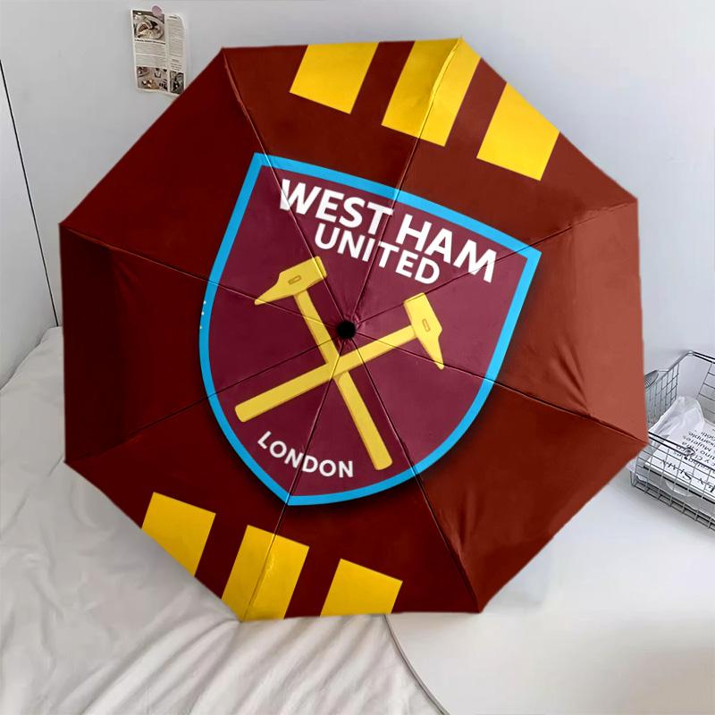 West Ham United2pattern, Automatic Folding Umbrella, Portable and Foldable Design, 8 Ribs, a Christmas or Birthday Gift.