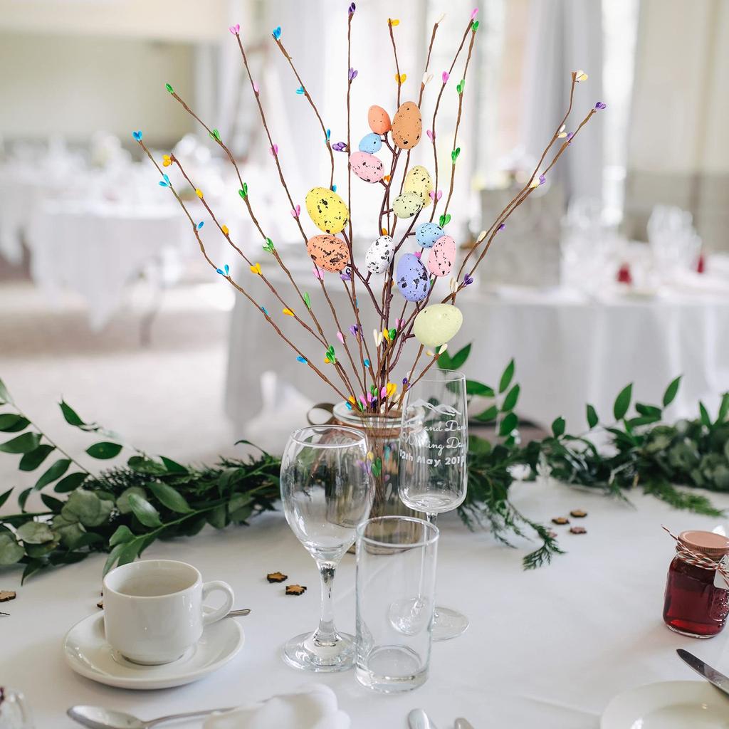 Artificial Easter Tree Branches, Spring Flower Stems, Festival Easter Eggs, Floral Arrangements For Tree Branches, And Desktop Decoration Arrangements
