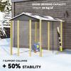 9x 6FT Metal Outdoor Garden Shed, Galvanised Tool Storage Shed W/ Sloped Roof, Lockable Door for Patio Lawn, Dark Grey
