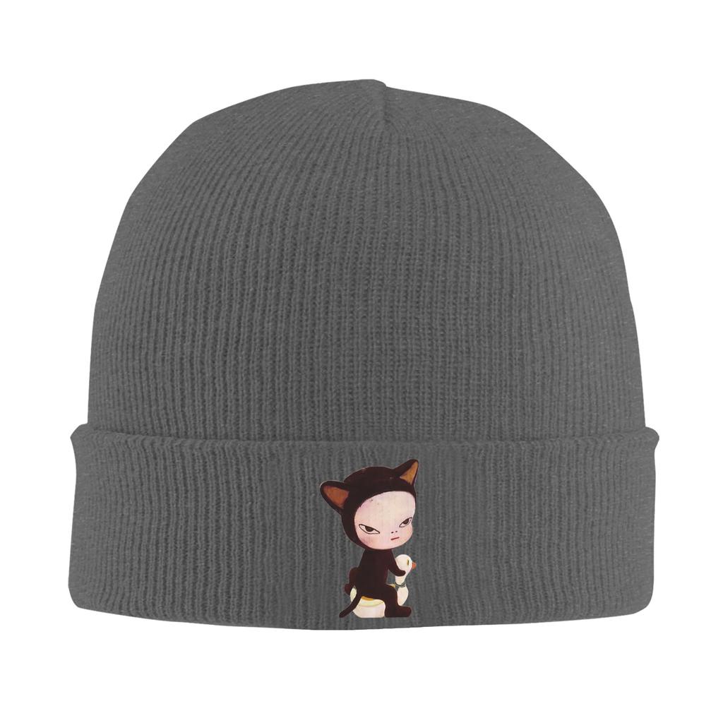 Yoshitomo Nara Beanie Hats  Bonnet Hats Adult Unisex Retro Gym Knit Hat Winter Design Warm Caps