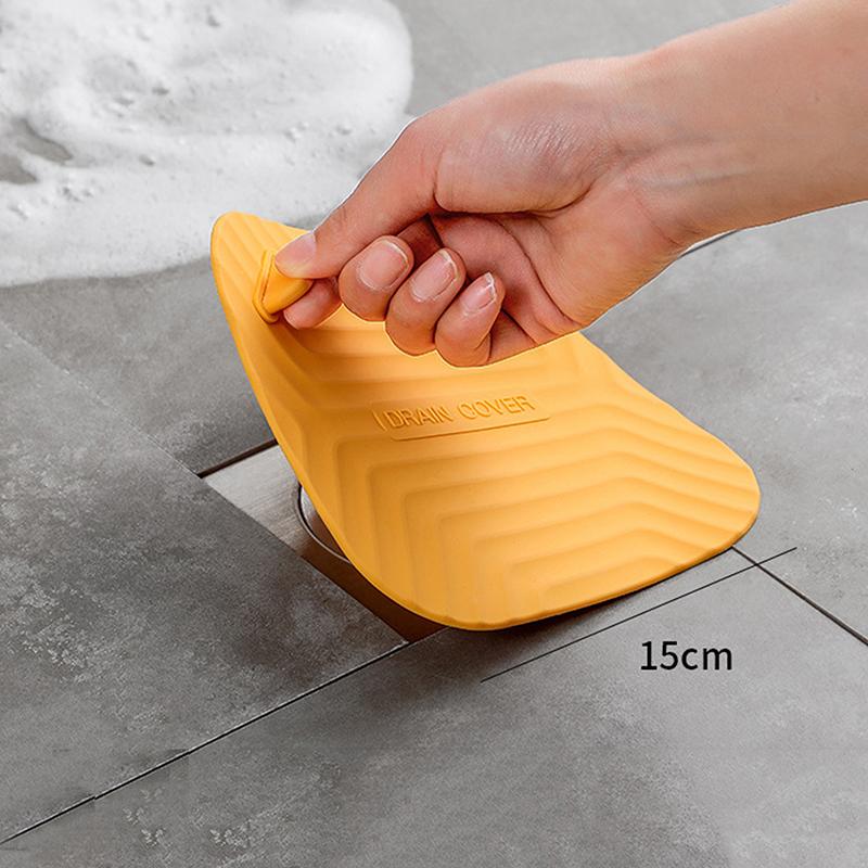 Anti-Blocking Silicone Floor Drain Cover For Bathroom Anti-Hair Cockroach-Proof Floor Drain Pad Sewer Pipe Deodorant Mat