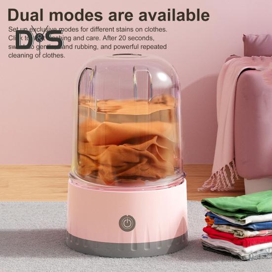 

Underwear Washer Socks Laundry Machine Large Capacity Compact Design Portable Rechargeable Cordless Mini Washing Machine рожевий