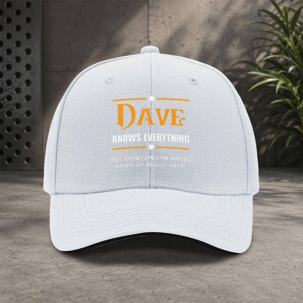 Dave Fun Print Adjustable Baseball Cap Lightweight Unisex Duckbill Hat For Casual Sports Parties Thanksgiving Graduation