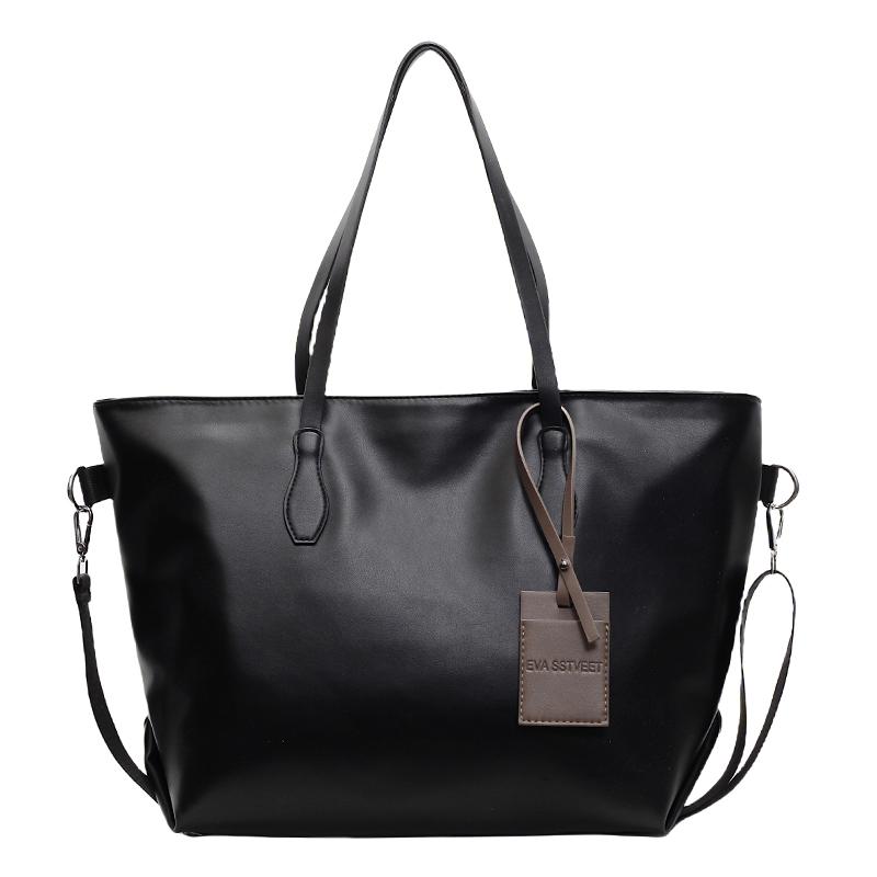 

Женская спортивная сумка для фитнеса из искусственной кожи, большая вместимость, сумка через плечо, сумка для подмышек, сумка для путешествий и багажа для студентов чёрный