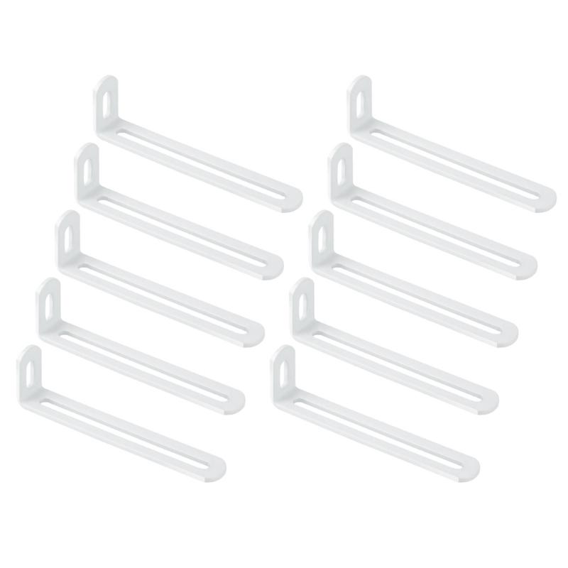 Iron Corner Brackets Set With Double Grooves Wall Mounting Brackets for Secure Wall Mounting and Home Improvement