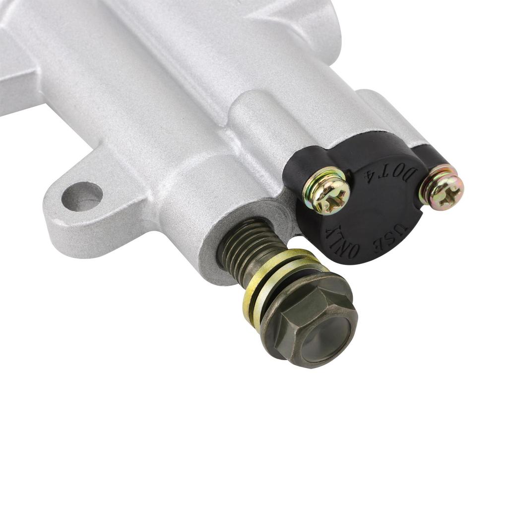 Universal Silver Rear Brake Master Cylinder for Motorcycles, Dirt Bikes, and ATVs