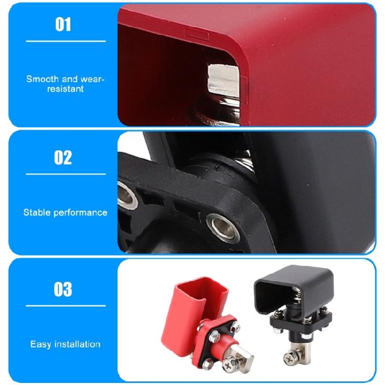 200A High Conductivity Nickel Plated Copper Terminal Battery Cable Terminal Pair for Battery & Power Storage
