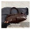 2025 Retro Oil Wax Leather Tote: Large Capacity Autumn/Winter Bag for Women - Single Shoulder or Handheld Commute Style