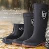 Men's and Women's Wear-Resistant Cow Tendon Bot Rain Boots High Tube Slip-Resistant Waterproof