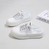 Lace Breathable WhiteSemi Slipper Women's Summer Thin  Mesh Shoes Women's Breathable Mesh Versatile Casual Outdoor Summer Sandals