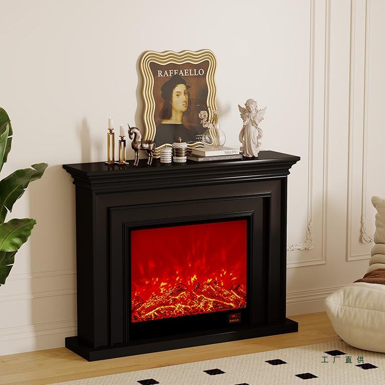 European-Style Customizable Decorative Fireplace Cabinet with Electronic Flame Insert
