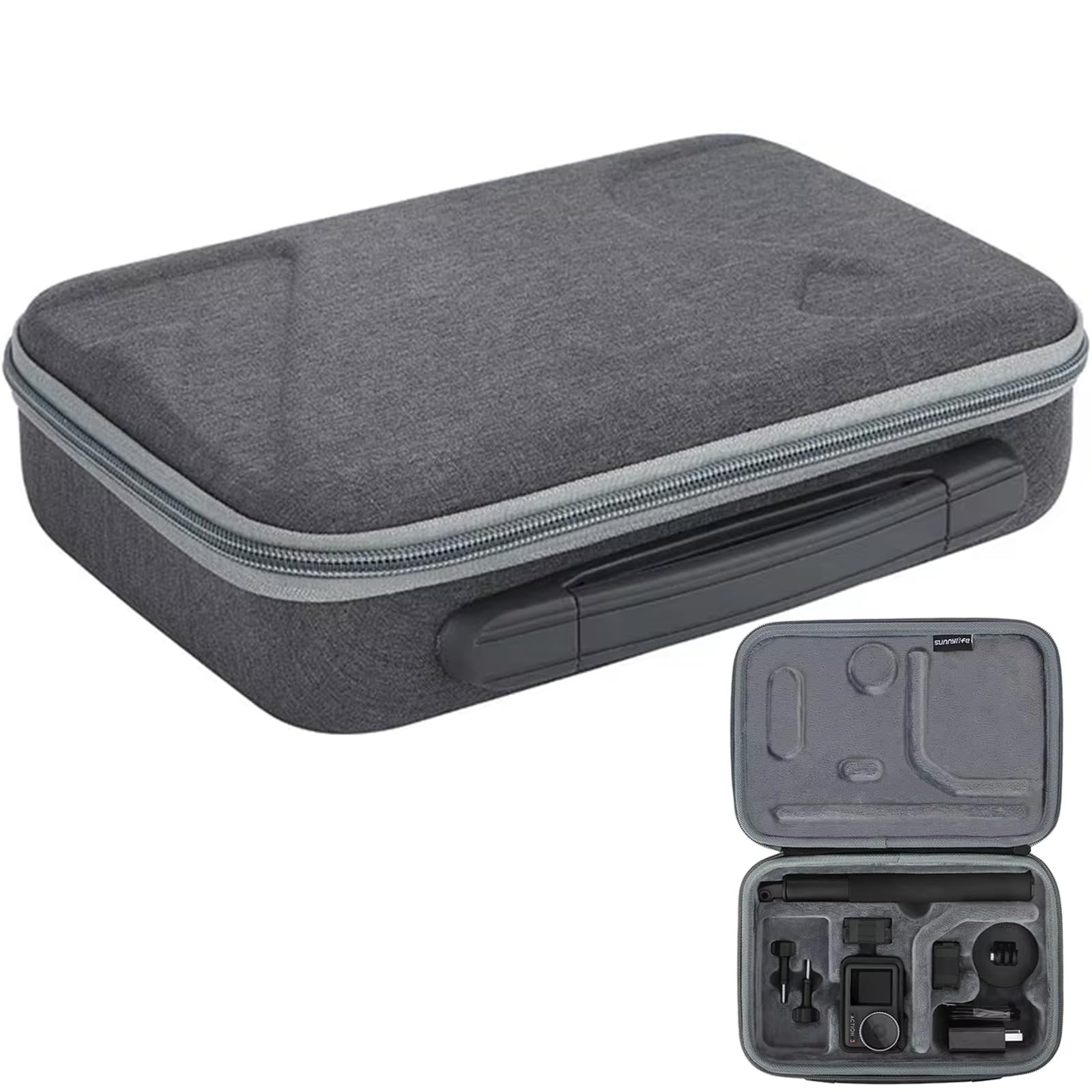 

Taoricup DJI Osmo Action 5 Pro Compatible Carry Case Accessories Case Protective Case Carry Bag Handbag Compatible with DJI Osmo Action 5 Osmo Action сірий