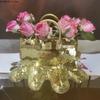 Creatitive Resin Flowers Bag Vase Home Decor Study Office Dining Table Vase Bag for Living Room Decor Bag Vase Luxury Sculpture