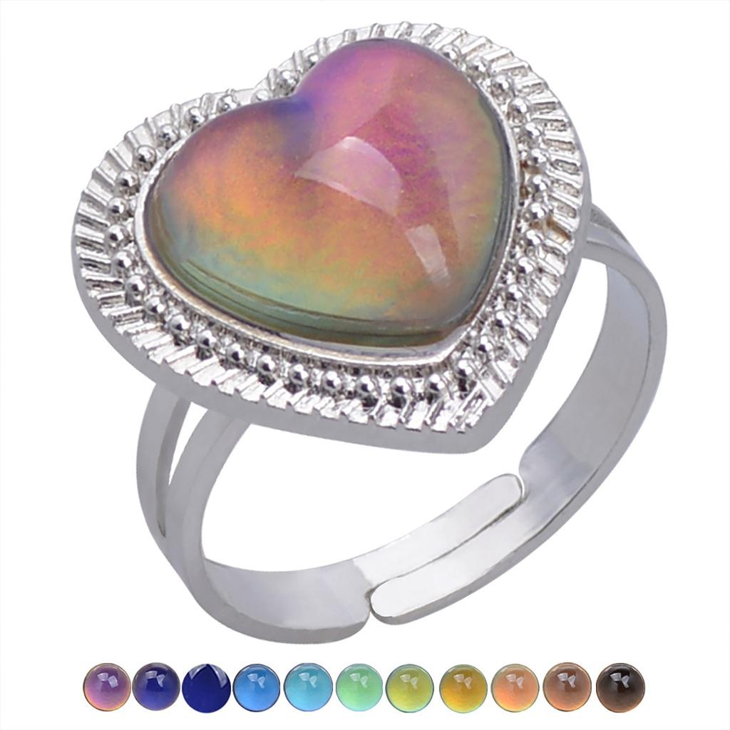 Temperature Sensitive Color Changing Opening Adjustable Ring