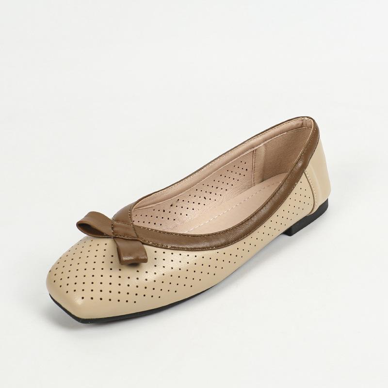 

Балетки для женщин, удобные балетки с квадратным носком, нескользящие, нарядные туфли, женские повседневные легкие прогулочные туфли из искусственной кожи с люверсами 44 хаки