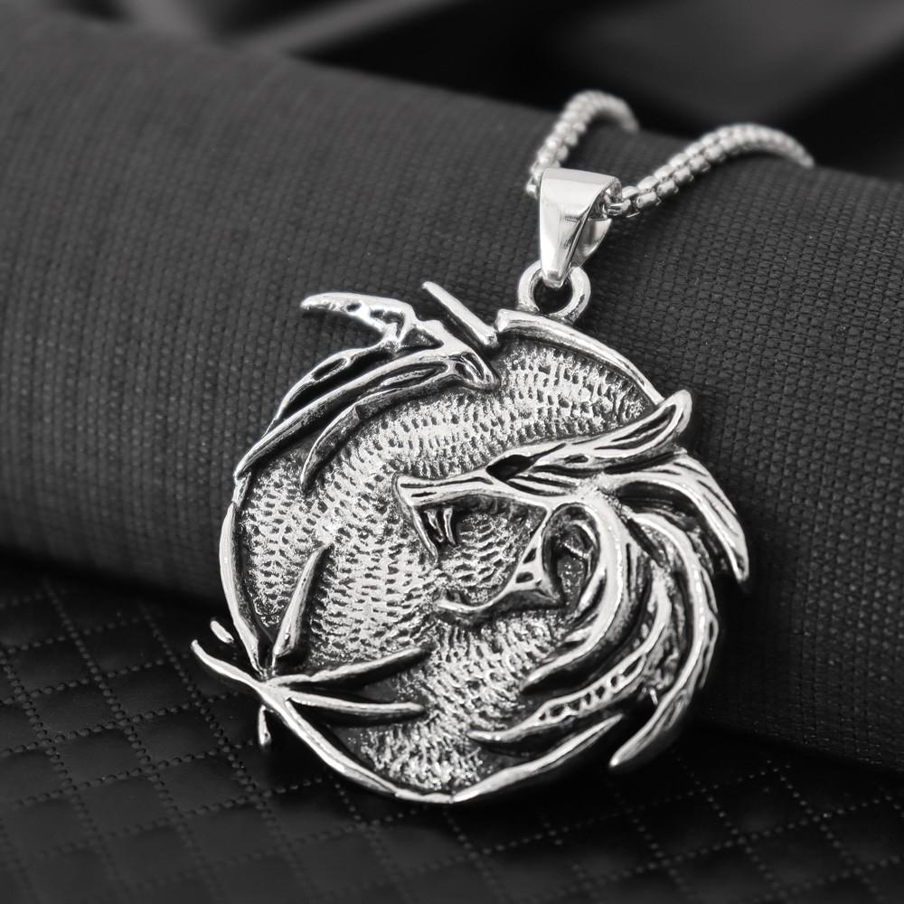 

Личность реплика дракон лютоволк кулон ожерелье для мужчин