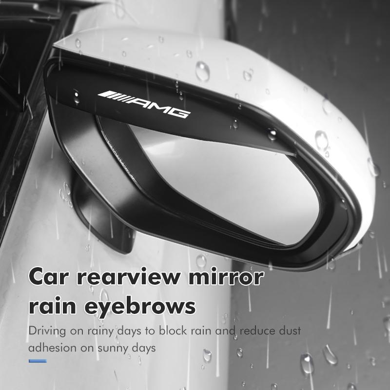 2PCS Car Rearview Mirror Sticker Rain Eyebrow Protector Cover For Mercedes Benz AMG W204 W205 W203 W211 W201 W210 W108 W124 W126