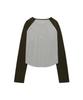 THEVINYLHOUSE Twin Raglan Ls Tee(W) Gray