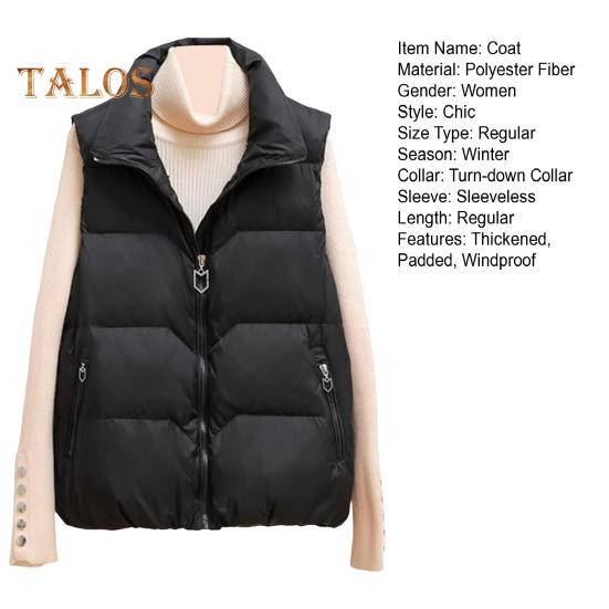 Женское зимнее пальто с карманами на молнии — фото 7