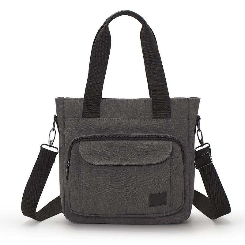 

Women s Multi-compartment Canvas Shoulder & Crossbody Bag - Fashionable & Spacious серый