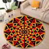 1PC Mandala Print Round Rug Carpets Living Room Chair Home Decoration Children Play Crawling Soft Non-slip Floor Mat Decoration
