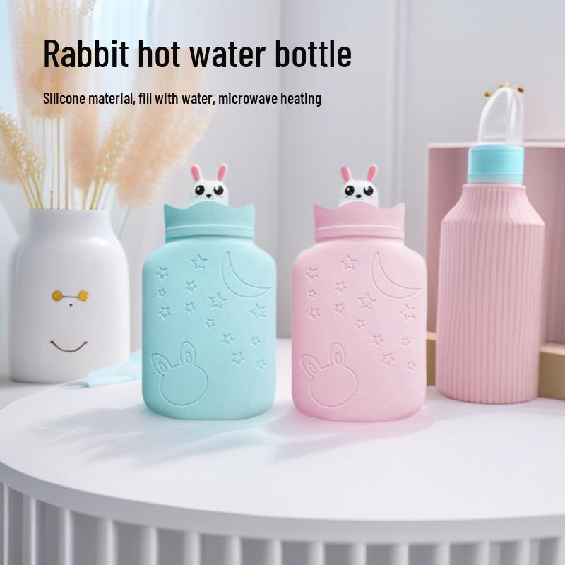 Silicone Explosion-Proof Hot Water Bottle: Portable, Microwaveable Mini Hand Warmer