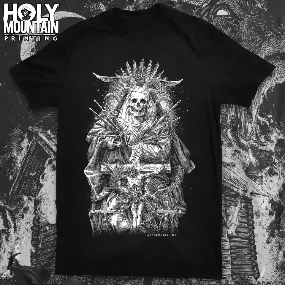 

ABARCROMBIE INK Dark Gothic Tattoo Music High-Street Casual Sporty Light-Luxury Men s T-Shirts Women s Short Sleeves 4XL