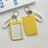 Multicolor Matte Plastic Id Card Holder Wrist Lanyard Scratch Resistant Shell For Students Office Workers Access Cards