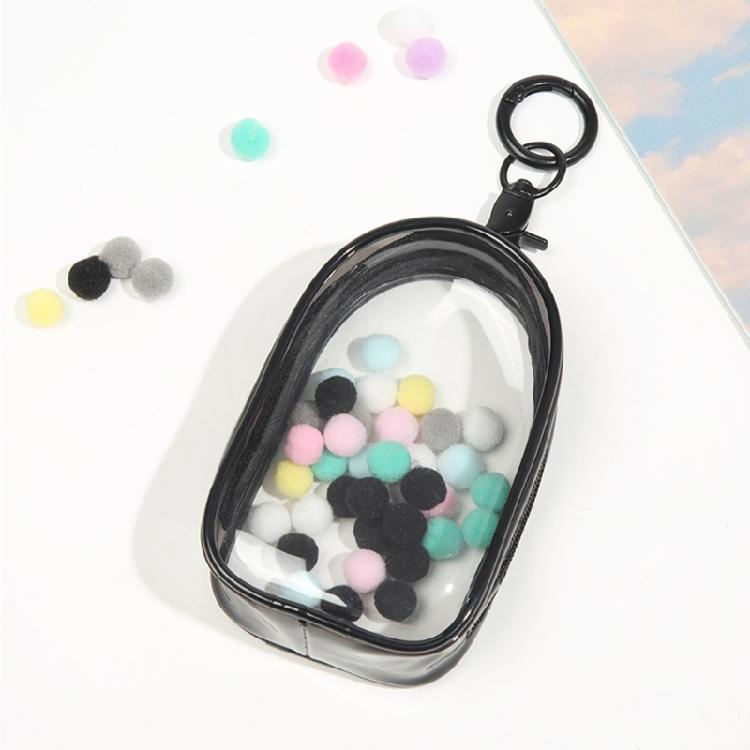 Clear PVC Miniature Doll Storage Bag Transparent Figure Display Bag with Keyring For Travel And Shopping Trips