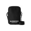 Paddy Letter Logo Curea de umăr reglabilă Închidere cu fermoar Piele Geantă crossbody verticală Genți bărbați Negru 80659331