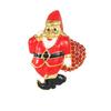 Personality Pretty Santa Claus Crystal Brooches 3D Gold Silver Colors Father Christmas Lapel Pins Xmas Gift
