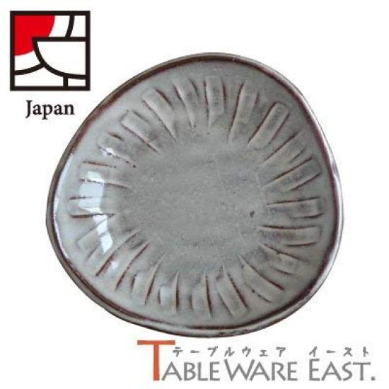 Servis Östjapansk stil handgjord triangulär tallrik Shinogi 13,8 cm Akayun-ugn